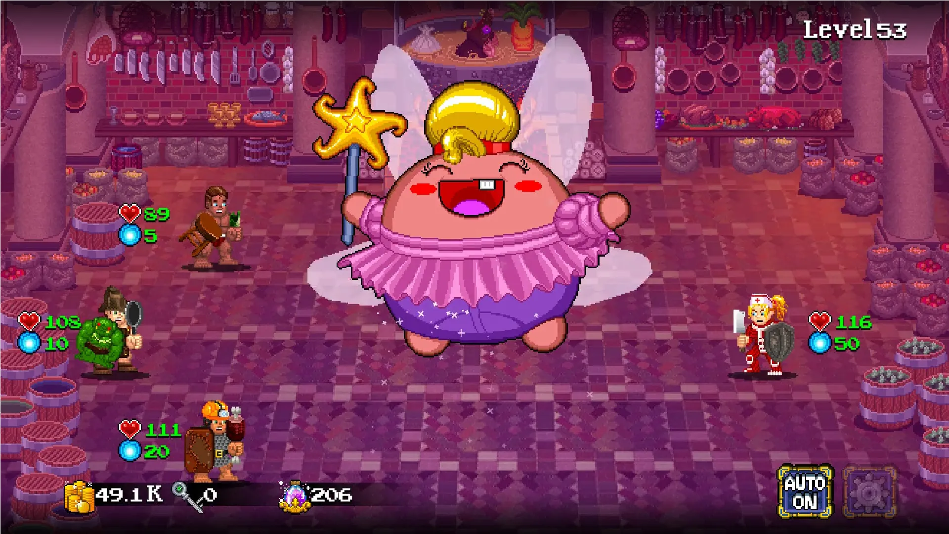 Soda Dungeon 2 pudding boss battle screenshot