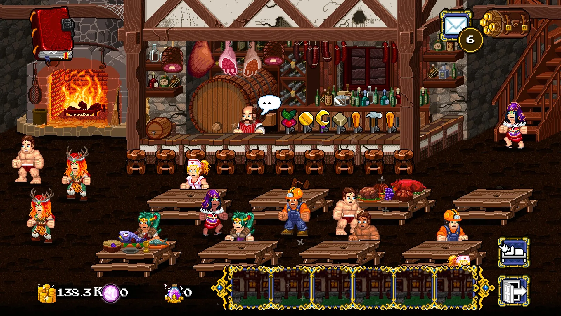 Soda Dungeon 2 tavern scene